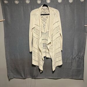 Knox Rose Cream Open-Front Cardigan
